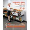 imageVEVOR Commercial Electric Drawer Warmer SingleDrawer Stainless Steel Food Warmer Freestanding Standard Warming Drawer Cabinet 85F185F Wide Temperature Range for Restaurant Hotel amp BakerySingle Drawer