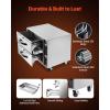 imageVEVOR Commercial Electric Drawer Warmer SingleDrawer Stainless Steel Food Warmer Freestanding Standard Warming Drawer Cabinet 85F185F Wide Temperature Range for Restaurant Hotel amp BakeryTwo Drawer