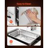 imageVEVOR Commercial Electric Drawer Warmer SingleDrawer Stainless Steel Food Warmer Freestanding Standard Warming Drawer Cabinet 85F185F Wide Temperature Range for Restaurant Hotel amp BakeryTwo Drawer