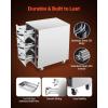 imageVEVOR Commercial Electric Drawer Warmer ThreeDrawer Stainless Steel Food Warmer Freestanding Compact Warming Drawer Cabinet 85F185F Wide Temperature Range for Restaurant Hotel Buffet amp BakeryThree Drawer