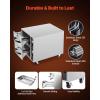 imageVEVOR Commercial Electric Drawer Warmer ThreeDrawer Stainless Steel Food Warmer Freestanding Compact Warming Drawer Cabinet 85F185F Wide Temperature Range for Restaurant Hotel Buffet amp BakeryTwo Drawer