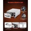 imageVEVOR Commercial Electric Drawer Warmer ThreeDrawer Stainless Steel Food Warmer Freestanding Compact Warming Drawer Cabinet 85F185F Wide Temperature Range for Restaurant Hotel Buffet amp BakerySingle Drawer