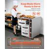 imageVEVOR Commercial Electric Drawer Warmer ThreeDrawer Stainless Steel Food Warmer Freestanding Compact Warming Drawer Cabinet 85F185F Wide Temperature Range for Restaurant Hotel Buffet amp BakeryThree Drawer