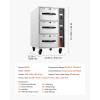 imageVEVOR Commercial Electric Drawer Warmer ThreeDrawer Stainless Steel Food Warmer Freestanding Compact Warming Drawer Cabinet 85F185F Wide Temperature Range for Restaurant Hotel Buffet amp BakeryThree Drawer