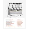 imageVEVOR Commercial Slushy Machine 12L Single Tank Frozen Drink Machine 48 Cups Stainless Steel Margarita Smoothie Frozen Drink Maker Slushie Maker for Home Party Restaurants Cafe Bars48L