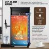 imageVEVOR Commercial Water Boiler 15L Electric Hot Water Dispenser with 316 Stainless Steel Heating Tube 1500W Stepbystep Fast Heating 50LH Hot Water Boiler for Coffee Tea Restaurant OfficeBlack
