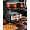 imageVEVOR Electric Pizza Oven Smart Pizzas Maker Indoor with 5 Preset 12Inch Countertop Pizza Cooker wTouch Srceen 750 Max Temp 2Min Rapid Baking Oven Thin amp Crispy Neapolitan Frozen New York12 Inch Smart Pizza Oven