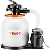 imageVEVOR FlashPure Sand Filter Pump 14 in for Above Ground Pool 075 HP 3500 GPH Swimming Pool Filter System with Timer 6X Faster Filtration Media Installed LeakResistant Ready to Use Out of Box14 inch  075 HP  3500 GPH