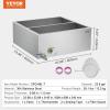 imageVEVOR Maple Syrup Evaporator Pan 112 Gal 24 x 18 x 6 Inch Maple Syrup 304 Stainless Steel Maple Syrup Pan Evaporator Pan with 1 Valve and 3 Heating Methods for Home Outdoor24 x 24 x 95 Inch