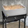 imageVEVOR Maple Syrup Evaporator Pan 112 Gal 24 x 18 x 6 Inch Maple Syrup 304 Stainless Steel Maple Syrup Pan Evaporator Pan with 1 Valve and 3 Heating Methods for Home Outdoor24 x 24 x 7 Inch