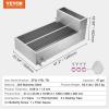 imageVEVOR Maple Syrup Evaporator Pan 112 Gal 24 x 18 x 6 Inch Maple Syrup 304 Stainless Steel Maple Syrup Pan Evaporator Pan with 1 Valve and 3 Heating Methods for Home Outdoor47 x 24 x 96 Inch