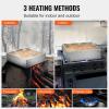 imageVEVOR Maple Syrup Evaporator Pan 112 Gal 24 x 18 x 6 Inch Maple Syrup 304 Stainless Steel Maple Syrup Pan Evaporator Pan with 1 Valve and 3 Heating Methods for Home Outdoor24 x 24 x 7 Inch