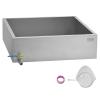 imageVEVOR Maple Syrup Evaporator Pan 112 Gal 24 x 18 x 6 Inch Maple Syrup 304 Stainless Steel Maple Syrup Pan Evaporator Pan with 1 Valve and 3 Heating Methods for Home Outdoor24 x 24 x 7 Inch