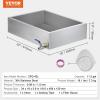 imageVEVOR Maple Syrup Evaporator Pan 112 Gal 24 x 18 x 6 Inch Maple Syrup 304 Stainless Steel Maple Syrup Pan Evaporator Pan with 1 Valve and 3 Heating Methods for Home Outdoor1 Fl Oz Pack of 1