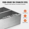 imageVEVOR Maple Syrup Evaporator Pan 112 Gal 24 x 18 x 6 Inch Maple Syrup 304 Stainless Steel Maple Syrup Pan Evaporator Pan with 1 Valve and 3 Heating Methods for Home Outdoor48 x 24 x 95 Inch