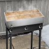 imageVEVOR Maple Syrup Evaporator Pan 112 Gal 24 x 18 x 6 Inch Maple Syrup 304 Stainless Steel Maple Syrup Pan Evaporator Pan with 1 Valve and 3 Heating Methods for Home Outdoor48 x 24 x 95 Inch