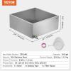 imageVEVOR Maple Syrup Evaporator Pan 236 Gal 24 x 24 x 95 Inch Maple Syrup 304 Stainless Steel Maple Syrup Pan Evaporator Pan with 1 Valve and 3 Heating Methods for Home Outdoor24 x 24 x 10 Inch