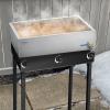 imageVEVOR Maple Syrup Evaporator Pan 236 Gal 24 x 24 x 95 Inch Maple Syrup 304 Stainless Steel Maple Syrup Pan Evaporator Pan with 1 Valve and 3 Heating Methods for Home Outdoor1 Fl Oz Pack of 1