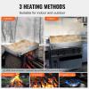 imageVEVOR Maple Syrup Evaporator Pan 236 Gal 24 x 24 x 95 Inch Maple Syrup 304 Stainless Steel Maple Syrup Pan Evaporator Pan with 1 Valve and 3 Heating Methods for Home Outdoor48 x 24 x 95 Inch