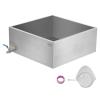 imageVEVOR Maple Syrup Evaporator Pan 236 Gal 24 x 24 x 95 Inch Maple Syrup 304 Stainless Steel Maple Syrup Pan Evaporator Pan with 1 Valve and 3 Heating Methods for Home Outdoor24 x 24 x 10 Inch