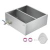 imageVEVOR Maple Syrup Evaporator Pan 236 Gal 24 x 24 x 95 Inch Maple Syrup 304 Stainless Steel Maple Syrup Pan Evaporator Pan with 1 Valve and 3 Heating Methods for Home Outdoor24 x 24 x 95 Inch