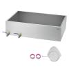 imageVEVOR Maple Syrup Evaporator Pan 236 Gal 24 x 24 x 95 Inch Maple Syrup 304 Stainless Steel Maple Syrup Pan Evaporator Pan with 1 Valve and 3 Heating Methods for Home Outdoor36 x 24 x 95 Inch