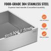 imageVEVOR Maple Syrup Evaporator Pan 236 Gal 24 x 24 x 95 Inch Maple Syrup 304 Stainless Steel Maple Syrup Pan Evaporator Pan with 1 Valve and 3 Heating Methods for Home Outdoor24 x 24 x 7 Inch