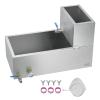 imageVEVOR Maple Syrup Evaporator Pan 236 Gal 24 x 24 x 95 Inch Maple Syrup 304 Stainless Steel Maple Syrup Pan Evaporator Pan with 1 Valve and 3 Heating Methods for Home Outdoor30 x 16 x 95 Inch