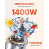 imageVEVOR Professional Blender for Smoothies 85 oz 1400Wwith Powerful Motor MultiFunctional Food Processing for SmoothieMilkshakeJuice Fits for KitchenDark Grey