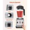 imageVEVOR Professional Blender for Smoothies 85 oz 1400Wwith Powerful Motor MultiFunctional Food Processing for SmoothieMilkshakeJuice Fits for KitchenLight Gray