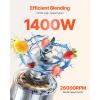 imageVEVOR Professional Blender for Smoothies 85 oz 1400Wwith Powerful Motor MultiFunctional Food Processing for SmoothieMilkshakeJuice Fits for KitchenLight Gray