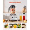 imageVEVOR Professional Blender for Smoothies 85 oz 1400Wwith Powerful Motor MultiFunctional Food Processing for SmoothieMilkshakeJuice Fits for KitchenLight Gray