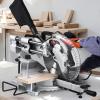 imageVEVOR Sliding Compound Miter Saw 10Inch Blade 15 Amp Motor 60Tooth Corded Double Bevel Sliding Miter Saw LED Precision Alignment Angle Adjustable for Wood Composite Decking LaminatesDouble Bevel12