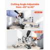 imageVEVOR Sliding Compound Miter Saw 10Inch Blade 15 Amp Motor 60Tooth Corded Double Bevel Sliding Miter Saw LED Precision Alignment Angle Adjustable for Wood Composite Decking LaminatesDouble Bevel10