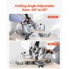 imageVEVOR Sliding Compound Miter Saw 10Inch Blade 15 Amp Motor 60Tooth Corded Double Bevel Sliding Miter Saw LED Precision Alignment Angle Adjustable for Wood Composite Decking LaminatesDouble Bevel12