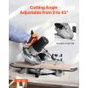 imageVEVOR Sliding Compound Miter Saw 10Inch Blade 15 Amp Motor 60Tooth Corded Double Bevel Sliding Miter Saw LED Precision Alignment Angle Adjustable for Wood Composite Decking LaminatesSingle Bevel10