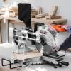 imageVEVOR Sliding Compound Miter Saw 10Inch Blade 15 Amp Motor 60Tooth Corded Double Bevel Sliding Miter Saw LED Precision Alignment Angle Adjustable for Wood Composite Decking LaminatesDouble Bevel10