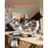 imageVEVOR Sliding Compound Miter Saw 10Inch Blade 15 Amp Motor 60Tooth Corded Double Bevel Sliding Miter Saw LED Precision Alignment Angle Adjustable for Wood Composite Decking LaminatesDouble Bevel12