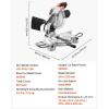 imageVEVOR Sliding Compound Miter Saw 10Inch Blade 15 Amp Motor 60Tooth Corded Double Bevel Sliding Miter Saw LED Precision Alignment Angle Adjustable for Wood Composite Decking LaminatesSingle Bevel10