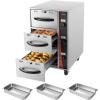 imageVEVOR Commercial Electric Drawer Warmer ThreeDrawer Stainless Steel Food Warmer Freestanding Compact Warming Drawer Cabinet 85F185F Wide Temperature Range for Restaurant Hotel Buffet amp BakeryThree Drawer