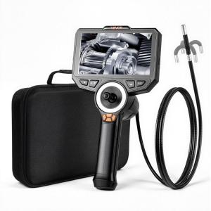 imageVEVOR 4Way Articulating Endoscope with Light True 1080P HD Industrial Borescope Inspection Camera with Articulated Probe Flexible Snake Scope Cam for Wall Automotive Engine Inspect49FT024inch Ultra Slim Probe