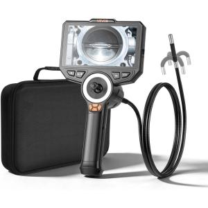 imageVEVOR 4Way Articulating Endoscope with Light True 1080P HD Industrial Borescope Inspection Camera with Articulated Probe Flexible Snake Scope Cam for Wall Automotive Engine Inspect49FT032inch Slim Probe