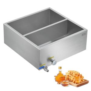 imageVEVOR Maple Syrup Evaporator Pan 112 Gal 24 x 18 x 6 Inch Maple Syrup 304 Stainless Steel Maple Syrup Pan Evaporator Pan with 1 Valve and 3 Heating Methods for Home Outdoor24 x 24 x 95 Inch