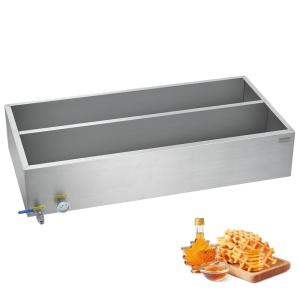 imageVEVOR Maple Syrup Evaporator Pan 112 Gal 24 x 18 x 6 Inch Maple Syrup 304 Stainless Steel Maple Syrup Pan Evaporator Pan with 1 Valve and 3 Heating Methods for Home Outdoor48 x 24 x 95 Inch