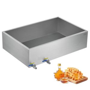 imageVEVOR Maple Syrup Evaporator Pan 236 Gal 24 x 24 x 95 Inch Maple Syrup 304 Stainless Steel Maple Syrup Pan Evaporator Pan with 1 Valve and 3 Heating Methods for Home Outdoor36 x 24 x 95 Inch