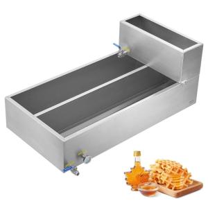 imageVEVOR Maple Syrup Evaporator Pan 236 Gal 24 x 24 x 95 Inch Maple Syrup 304 Stainless Steel Maple Syrup Pan Evaporator Pan with 1 Valve and 3 Heating Methods for Home Outdoor47 x 24 x 96 Inch