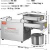 imageVEVOR Electric Oil Press Machine 850W Stainless Steel Oil Extractor Machine 0300  32572  Adjustable Temperature Hot Press Oil Expeller for Pressing Peanuts Sesame Seeds Rapeseed Tea Seeds700 W Electric