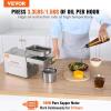 imageVEVOR Electric Oil Press Machine 850W Stainless Steel Oil Extractor Machine 0300  32572  Adjustable Temperature Hot Press Oil Expeller for Pressing Peanuts Sesame Seeds Rapeseed Tea Seeds700 W Electric