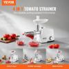 imageVEVOR Electric Tomato Strainer 300W Tomato Sauce Maker Machine 4 LBSMin Food Strainer and Sauce Maker Pure Copper Motor Food Mill with Reverse Function for Tomato Strawberry Blueberry Sauce300W