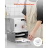 imageVEVOR Manual Pizza Dough Press Machine 95 inch Pizza Pastry Press Plate Stainless Steel Bread Presser Commercial Chapati Sheet Crust Maker Forming Machine with Handle and 100 Pcs Parchment Paper94 x 98 x 13 inch